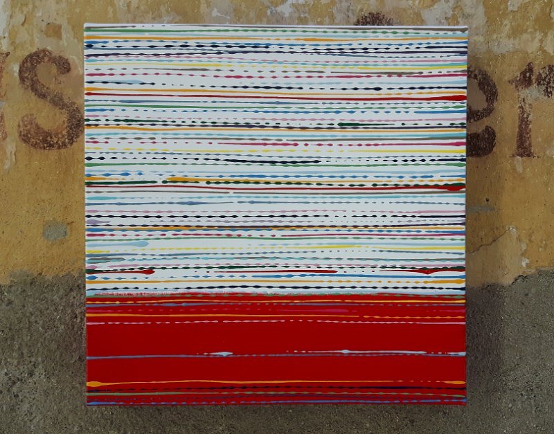 coloured lines 3 2016  30x30 Acryl-Lack auf LW